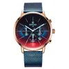 Reward Color Changing Glass Men watch luxury personalized Chronograph Men's Stainls Steel Strap Water Ristant Wrist Watch