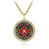 Pendant Necklaces Fashion Classic Punk Knight Templar Cross Metal Necklace For Men Trend Jewelry GiftPendant
