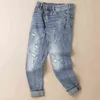 Jeans Trendy Men's Spring and Summer 2022 Style Hole Slim Straight Small Leg Pants Casual