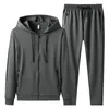 Frühling Herbst Männer Casual Trainingsanzug Zwei Stück Sets Herren Sport Anzug Jacke Hosen Sweatsuit Männlichen Sportswear Hoodies Kleidung 220815