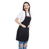 Grembiule con pettorina da 12 pezzi - Grembiule nero unisex sfuso con 2 tasche spaziose Lavabile in lavatrice per la lavorazione della cucina BBQ Disegno Y220426