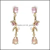Bengelen kroonluchter oorbellen sieraden mode kristal lang voor vrouwen geometrische statement drop earring groothandel levering 2021 cnw5o