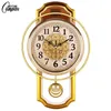 큰 빈티지 벽 시계 럭셔리 진자 간단한 세련된 거실 시계 시계 북유럽 창조 벽 시계 Horloge 홈 장식 C60ZB T200616