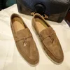 Muisse de chaussures de marche d'été en daim causal moccasin mmtal verrouillage beanie confortable semelle douce chaussures plates plus taille 220720