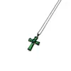 Hangende kettingen y2k esthetische titanium staal viridis strass cross ketting voor vrouw koele groene sieraden groothandelpendant