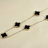 Изящный дизайн, милое ожерелье из титановой стали с 4 листами клевера, ожерелье, ювелирные изделия для женщин, Gift6752657