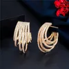 Colorful Aaa Cubic Zirconia Hoop Earring Designer For Woman Party Copper Bijoux Silver 18K Gold plaqué Full CZ Boucles d'oreilles Valentine8366596