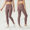 LUU Leggings Femininas Designer de Luxo Fatos de Treino Roupas Calças de Ioga Femininas Justas Esportes Cintura Alta Fino Dupla Face Escovada Nua Senhoras Corredoras Corredoras