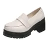 Jurk Schoenen Vrouwen Chunky Sneakers Verborgen Hakken Hoogte Toename Dames Vintage Loafers Japanse Student College Stijl Hoge HakkenJurk