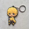 Anahtarlık Anime Demon: Kimetsu Hayır Yaiba Keychain Çift taraflı anahtar zincirli araba çantası kolye şekil anahtarlık karışımı 30pcs/lot toptane9801093