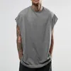 Мужские футболки Harajuku Simple Unisex Hotte Vest Print рубашка без рукавов 9 сплошной футболки Мужские повседневные летни