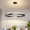 مصابيح قلادة أضواء حديثة لغرفة المعيشة حلقات دائرة المطبخ في غرفة المعيش