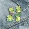 Pinnen broches sieraden sterry gitaar lotus lotus blad kikker broche olieverf email Dieren reversspelden Europese unisex cartoon legering trui doek