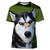 Été drôle chien de compagnie Husky impression 3D hommes t-shirt mode unisexe décontracté Harajuku style de rue col rond t-shirts à manches courtes 220607