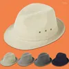 Wide Brim Hats Bowler Hat Middle-aged And Elderly Men Old Man Senior Dad Fashion Top Jazz Elob22