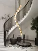 Подвесные лампы Лестница длинная люстра дуплексная напольная комната