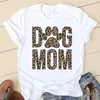 Women Star Dog Paw Funny Tshirts Lady Fashion Clothing Short Sleeve Cartoon Clothes Spring Summer Female Tee Graphic Tshirt 220526