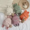 Mochila para niños Pascua mini simple bolso de conejo de peluche coreano niños s oso colgante hombro niña monedero 220630