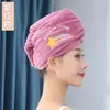 Women Girl's Magic Microfiber Shower Cap Towel Bath Hats for Woman Dry Hair Caps Quick Drying Soft Lady Turban Head JLE14148