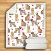 Blankets Soft Coated Wheaten Terrier Fleece Blanket 3D All Over Printed Sherpa On Bed Home Textiles