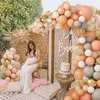 125pcs/مجموعة البالونات الذهب الوردية طقم Boho Baby Shower Decor Decor Arch Confetti Balloons Wedding Bachelorette Party Supplies MJ0710