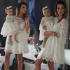 Meisjesjurken familie matching kleren vrouwen bloemen kanten jurk baby meisje mini mom feest moeder dochter jurkensesgirl's