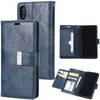 Cajones de billetera magnética para iPhone 13 12 11 Pro XS Max XR Samsung S10 Plus PU Cuero de cuero Ranura de ranura para galaxy S9 nota 9 con bolsa Opp