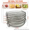 Ninja Foodi 5-Tier Dehydrator Stand - Stainless Steel Drying Rack for Baking, Grilling, and Air Frying with Fryer Accessories.