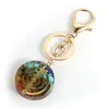 Keychains Reiki Healing 7 Chakra Stone Keychain Energy Crystal Harts Orgone For Men Women Orgonite Car Key Ring ChedyKeychains Emel22