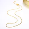 Fashion 1.5MM Gold Plated Necklaces Chains 925 Sterling Silver O Cross Chain Necklace Diy Jewelry