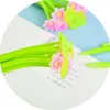 Gel Pens 2Pcs Creative Cartoon Silicone Pen Cute Lotus Leaf Shape Soft Glue Quick Dry Water Children Gifts School&Office Suppli