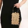 Kvällspåsar Tote Women Shoulder Bag Fashion Embroidery Beaded Handbag Designer Luxury Banket Dress Crossbody Bags Messenger 220629