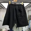 Pantaloncini neri Jogger da uomo Pantaloni corti da skateboard larghi con ricamo stampato di alta qualità