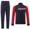 22 23 24 Bayern Long Zipper Adult Tracksuit Kids Jacket Jacket Survlement 2023 2024 Sane Lewandowski Gnabry Muller Kimmich Bootball Suil