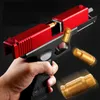 Manual de pistola EVA EVA Soft Bullet espuma dardas de ejeção de shell tiro de tiro de tiro com silenciador para crianças crianças adultos brigando jogos ao ar livre