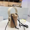 Woman WOODY Straw Bags designerväska crossbody axelväska Woody Handbags Beach Cross Body Virkade handväskor Mode 5A Kvalitet