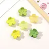 Girl Green Flower Series Clips de cabelo CLIPS DE TAMANHO DE PEQUENO AMARELO AMARELO FLORAL PONYLIPO CAIL CLIPES CLIPES MULHERES MULHERES DOUSTO DE CABEÇA DE CABEÇA DE CABE