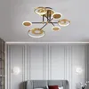 Światła sufitowe 2023 Nordic LED Prosta nowoczesna lampa sypialni aluminiowa domowa kreatywna nauka oświetlenie okrągłe pierścień
