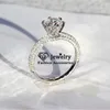 Pierścionki ślubne S925 Sterling dla kobiet Cubic Zirkonia Ring Bridal zaręczynowy luksusowy upuszczenie biżuterii 1628 rita22