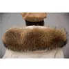 Winter Mode Gute Qualität Waschbären Pelz Kragen Ente Unten Mantel Weibliche Zipper Mit Kapuze Warme Daunen Parkas Lange Jacke Frauen L220730