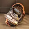 Yuvarlak çanta omuz çantaları yüksek kaliteli bayanlar marka lüks tasarımcıları anne el çantası 2022 moda çanta debriyaj kılıfları baskı cossbody cüzdan mektup çantası naylon