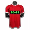 07 08 90 92 96 98 99 레트로 파이널 홈 어웨이 축구 유니폼 1996 1996 1996 Beckham Cantona Keane Scholes Giggs Rooney Solskjaer Jerseys
