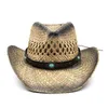 Berets Western Cowboy Straw Hat Men نساء في الهواء الطلق السفر على شاطئ البحر قبعات شاطئ الشمس الصيف شمس شمس Sombrero Gorras Hombre Femme Capsberets