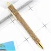 Ballpoint Pen Luxury Rhinestone Cute Wedding Rose Gold Metal Stationery School Office Supply High Quality Pens GC1236