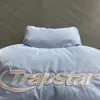 Trapstar Ice Blue Down Jacket Men and Women Light Luxury broderade bokstavsjackor Hyperdriive Puffer Jacket Hot 2022 Högkvalitativ 1 till 1