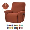 1 Seat Recliner stretch soffa slipcover soffa täcker 4-stycken fast färg elastisk spandex möbler mjuk soffa skydd