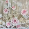 人工小屋の結婚式のパーティーの装飾大きな花の小道具偽の花DIY花の背景壁飾り220621307E