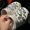 30pcs strass et 1m Chaîne Croc Charms Designer DIY Chaussures Decaration Accessoires pour JIBS Sabots Enfants Garçons Filles Cadeaux 220527