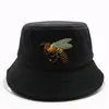 Bérets abeille broderie coton seau chapeau pêcheur voyage en plein air casquette de soleil chapeaux pour hommes et femmes 28 bérets