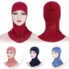 Copricapo da donna in cotone Foulard musulmano Tappi interni Sciarpa islamica Hijab Sciarpa avvolgente Collo Cappello Cappello cofano